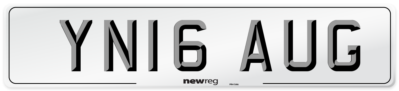 YN16 AUG Number Plate from New Reg